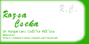 rozsa cseka business card